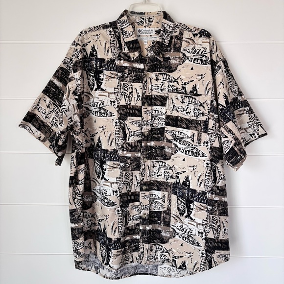 Columbia Other - Vintage Columbia Sportswear Mens Button Down Short Sleeve Fishing Shirt XL